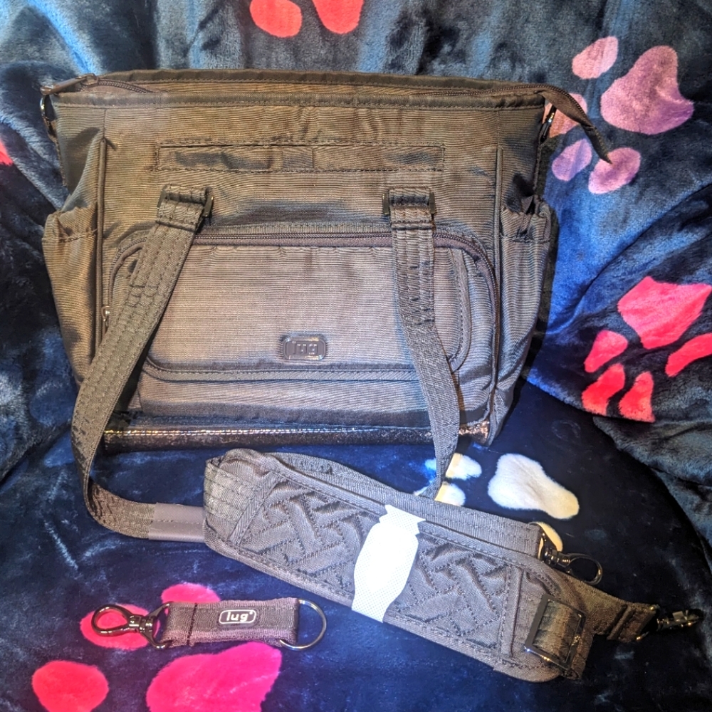 Lug Promenade Tote - Chocolate & Bronze, LIKE NEW